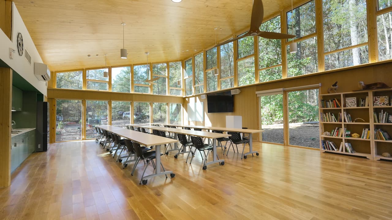 classroom inside the Environmental Education Building